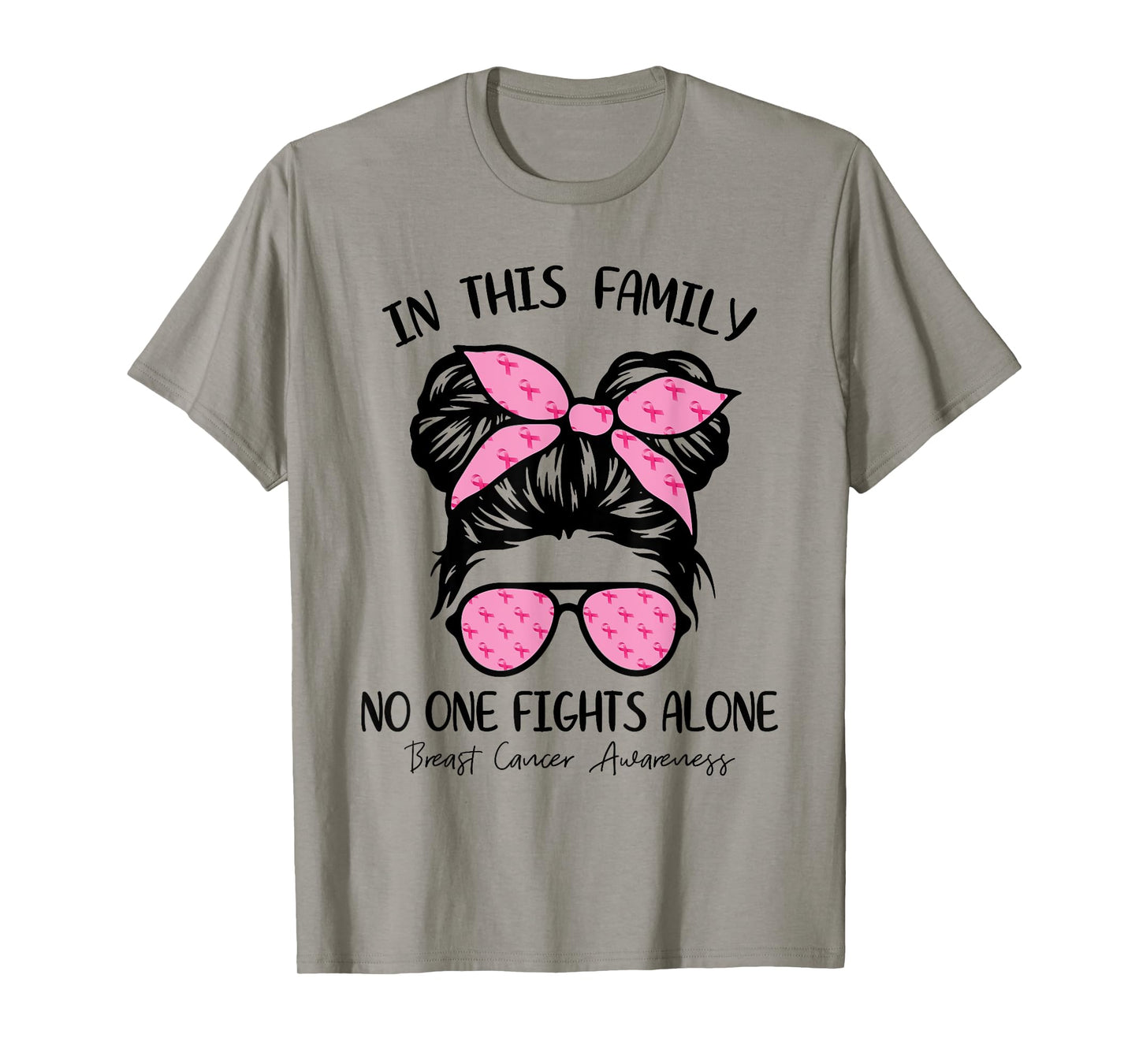 Breast Cancer Awareness Shirt Girls Pink Ribbon Kids Youths T-Shirt