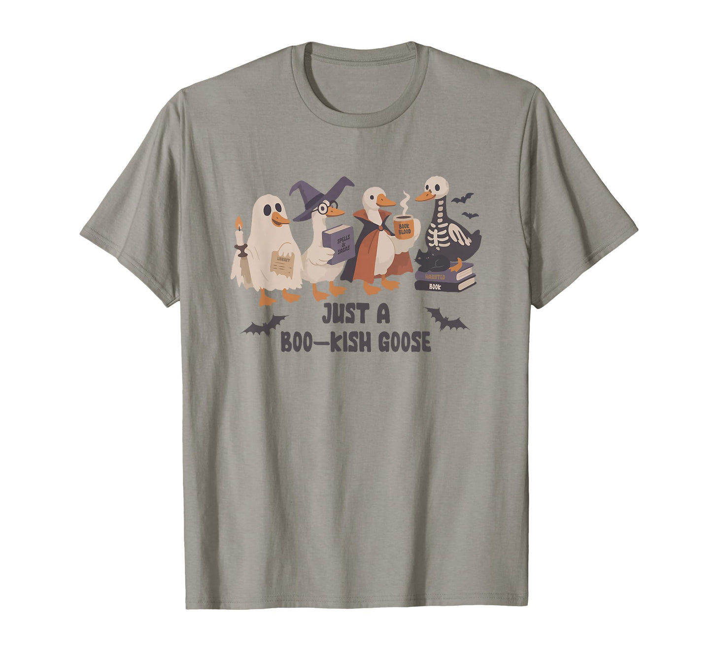 Just A Spooky Goose Halloween Silly Goose Funny Halloween T-Shirt