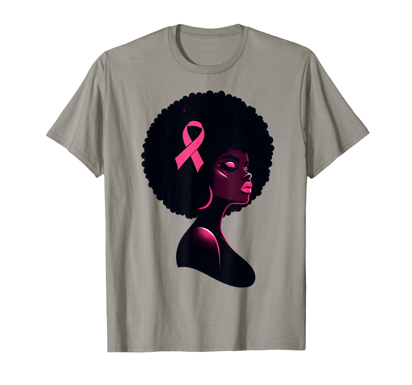 Breast Cancer Black African American Women Support Pink T-Shirt