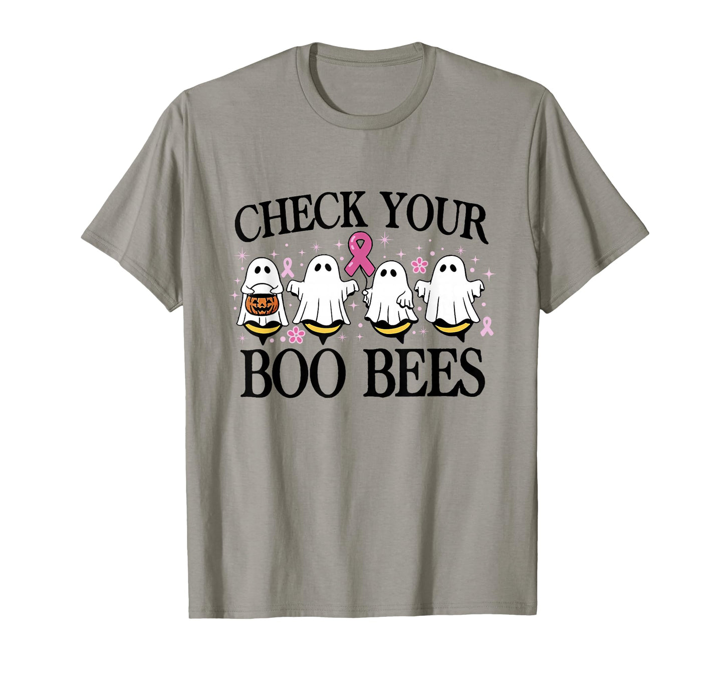 Check Your Boo Bees Funny Breast Cancer T-Shirt