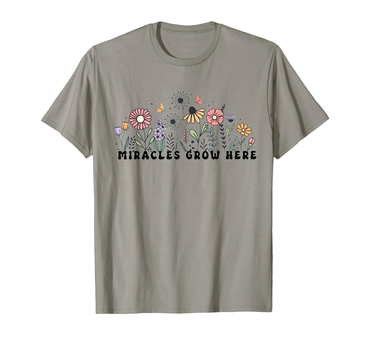 Fertility Nurse Fertility Clinic Worker Miracles Grow Here F T-Shirt