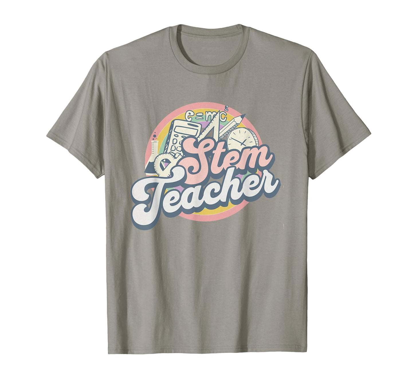 Stem Teacher Retro Math Teacher First Day Of School T-Shirt for Men Women Girls Kids