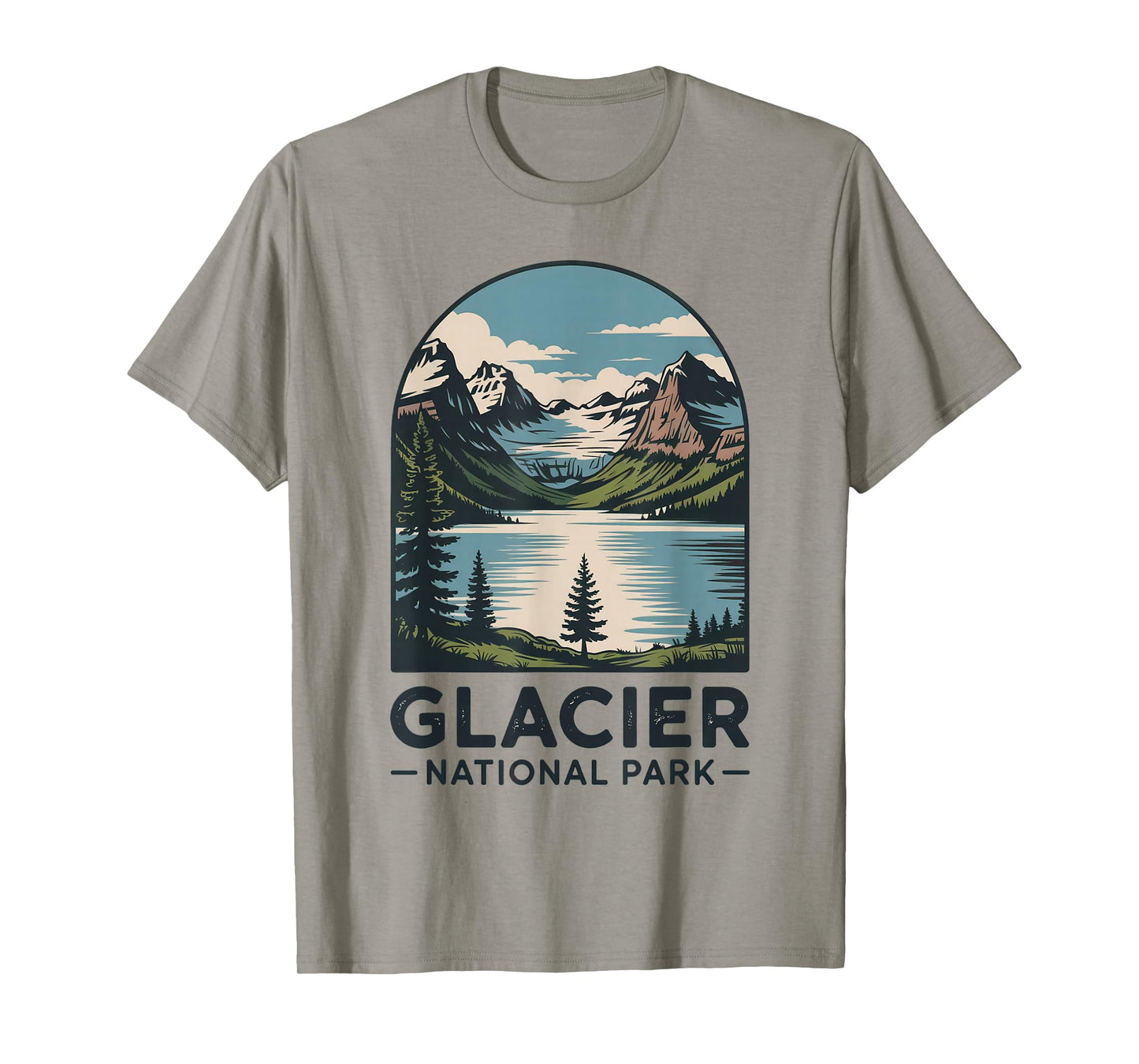 Glacier National Park Retro Outdoor Camping US National Park T-Shirt