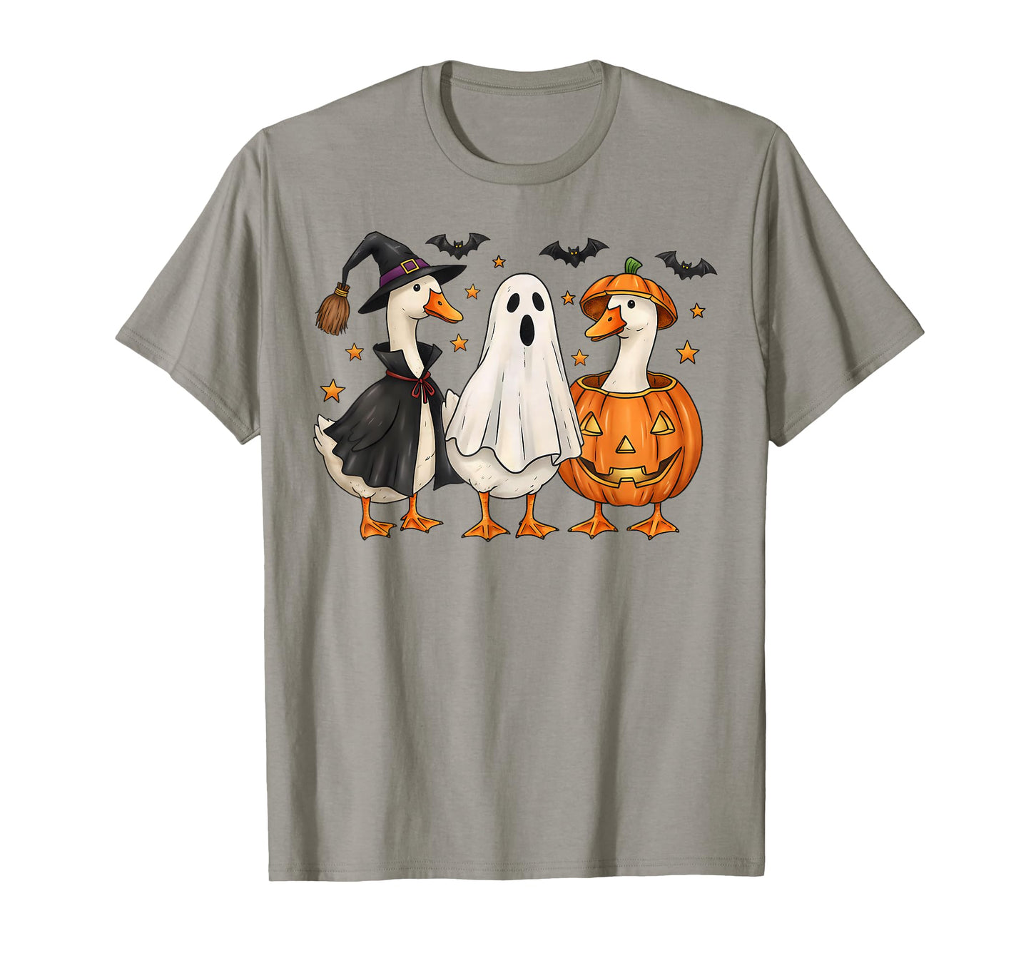 Cute Duck Boo Funny Spooky Goose Halloween Fall Pumpkin T-Shirt