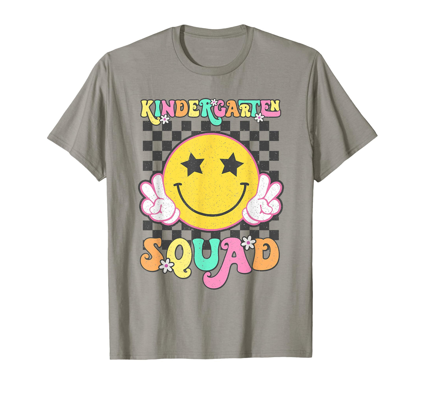 KinderGarten Squad Smile Retro Back To School T-Shirt