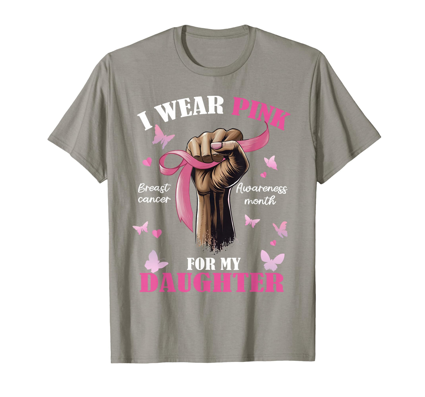 Pink Ribbon I Wear Pink For My Daughter We Fight Together T-Shirt