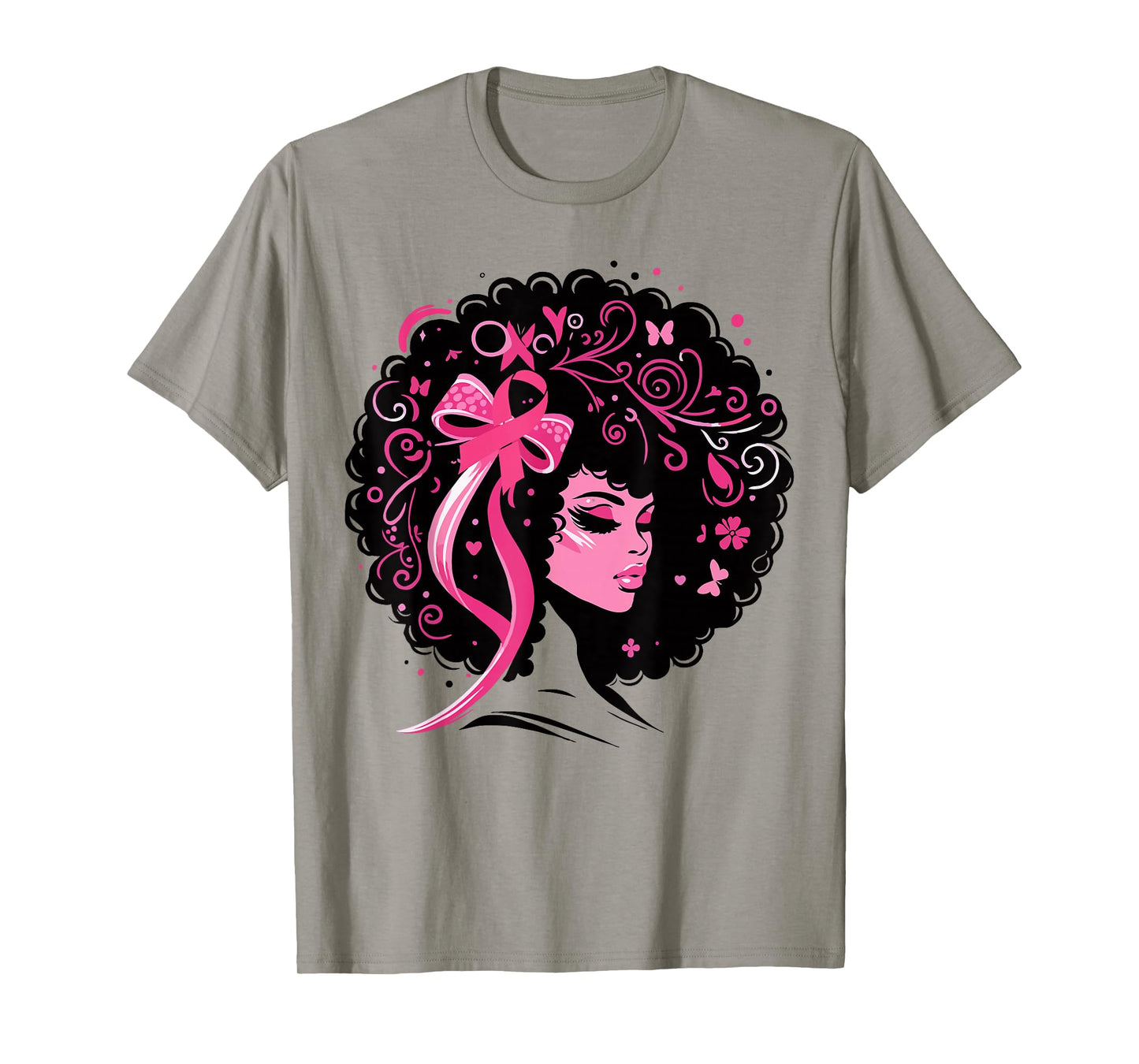 Breast Cancer Black African American Women Support Pink T-Shirt