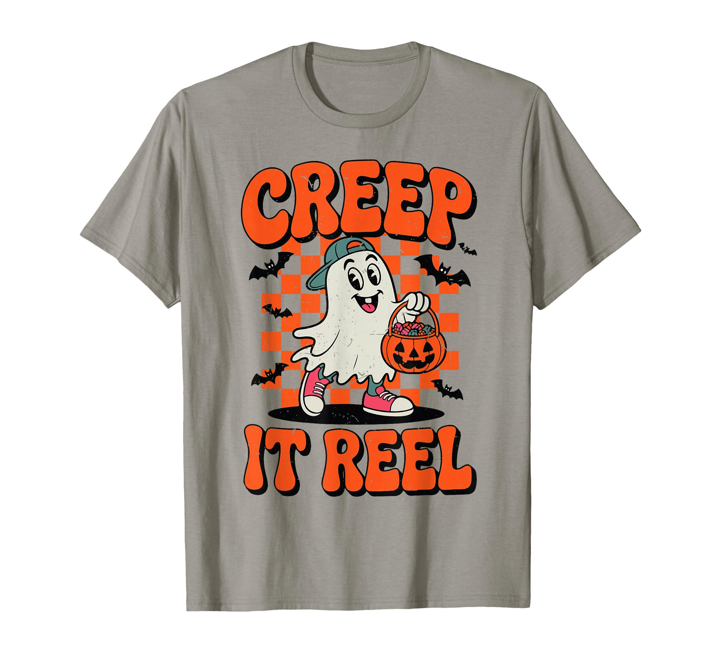 Boy Toddler Creep It Real Funny Halloween Ghost Baseball Cap T-Shirt