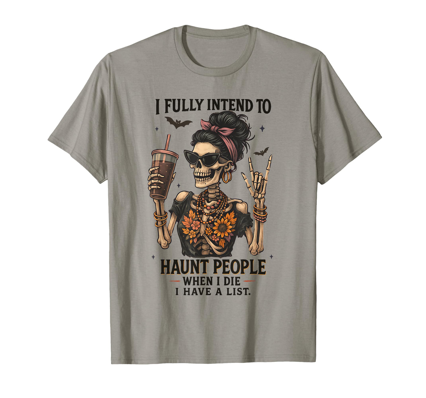 Funny Skeleton Haunt People Shirt Halloween Sarcastic Spooky T-Shirt