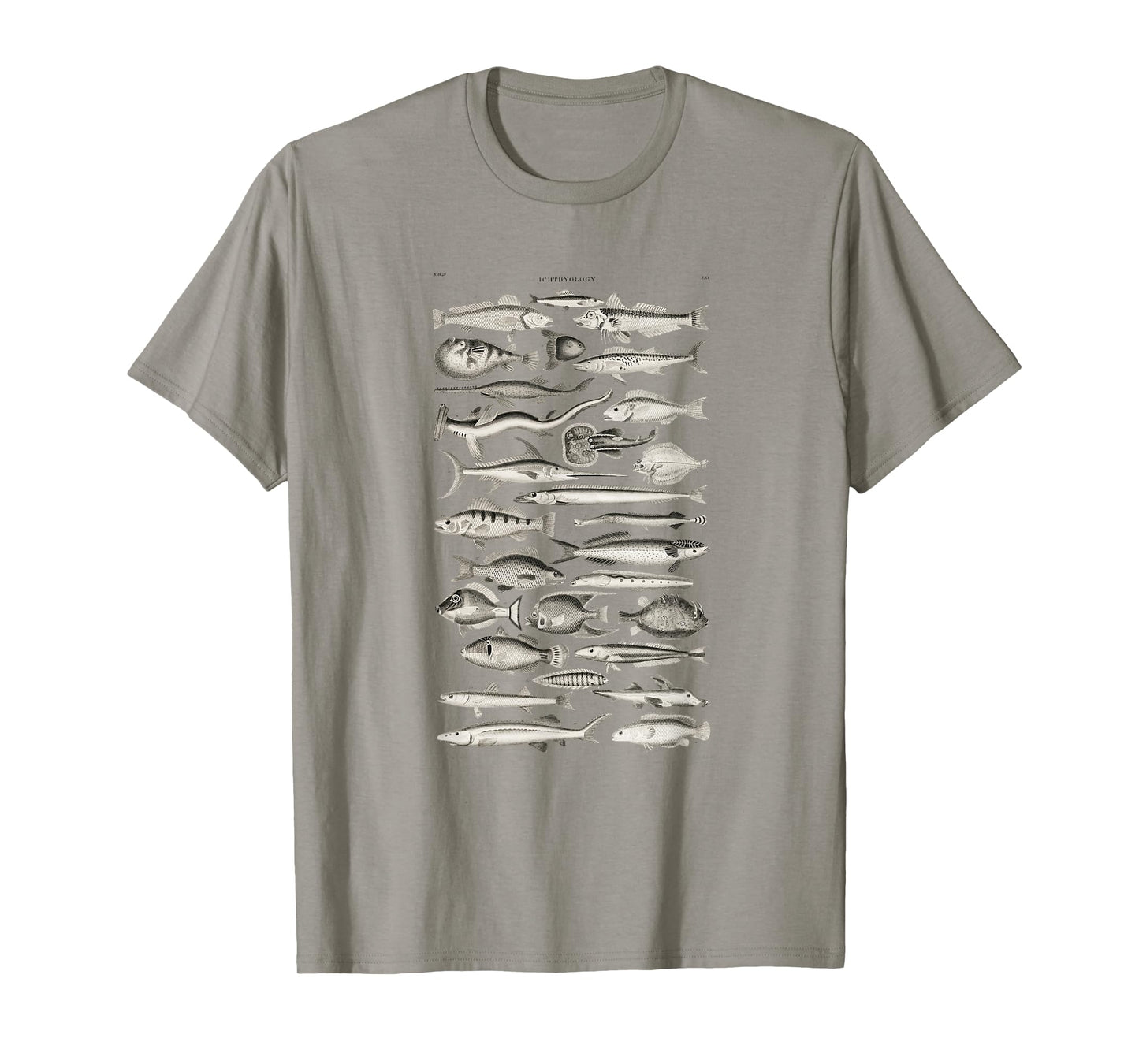 Ichthyology Fishes History Earth And Nature Sea Antique Art T-Shirt