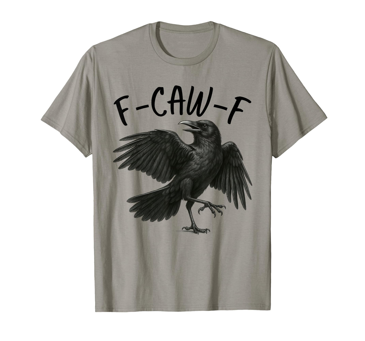 F-Caw-F Black Crow Funny Black Bird Crow Halloween Graphic T-Shirt