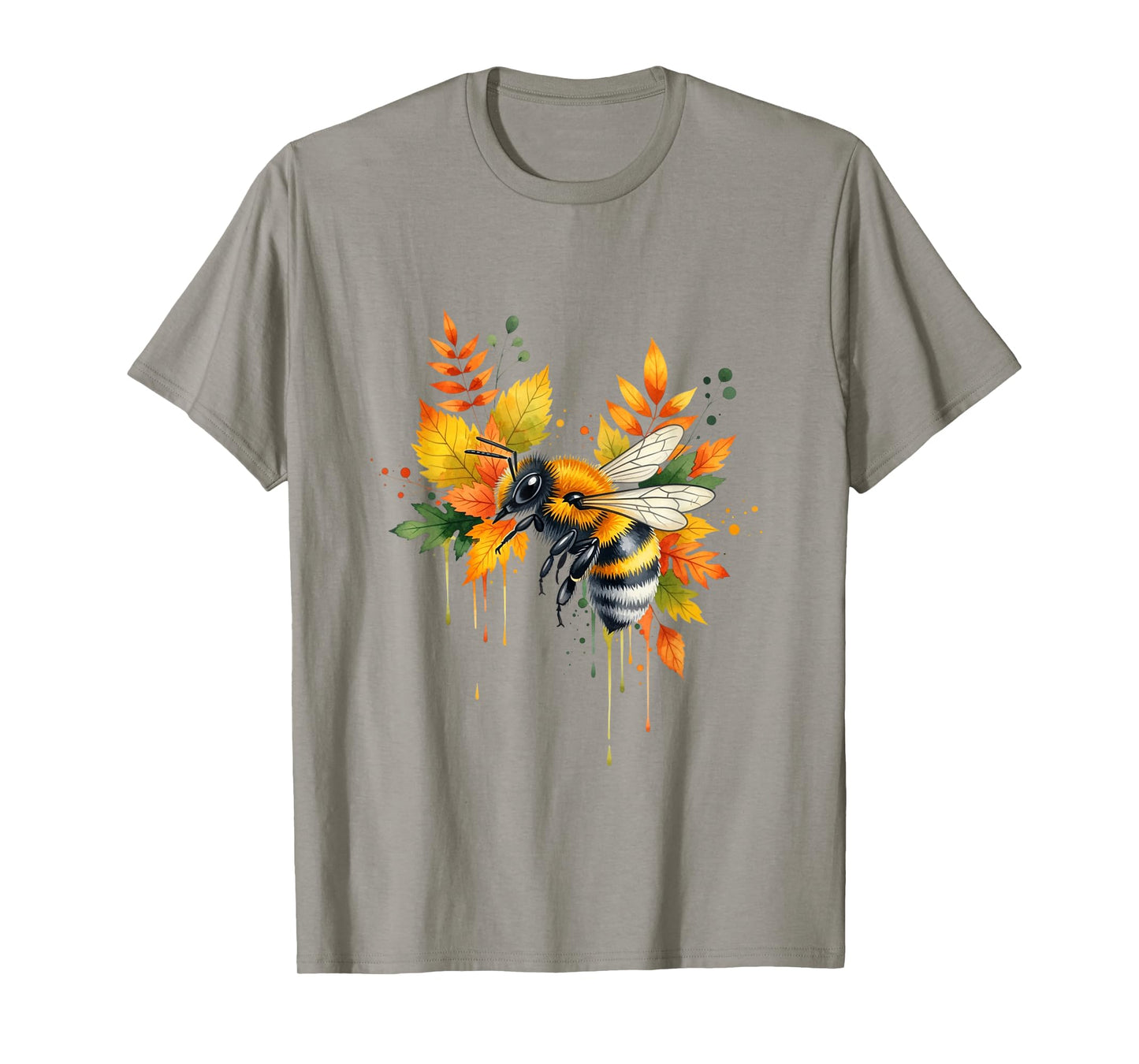 Autumn Bee Artwork Nature Lovers Fall Season Men Women T-Shirt