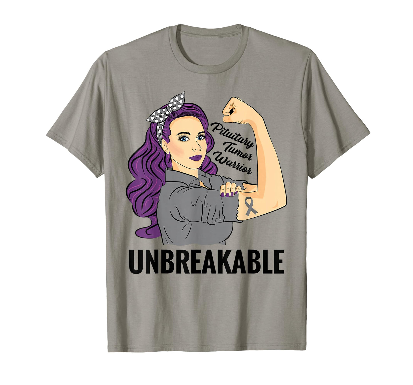 Pituitary Tumor Warrior Unbreakable Gland Awareness T-Shirt