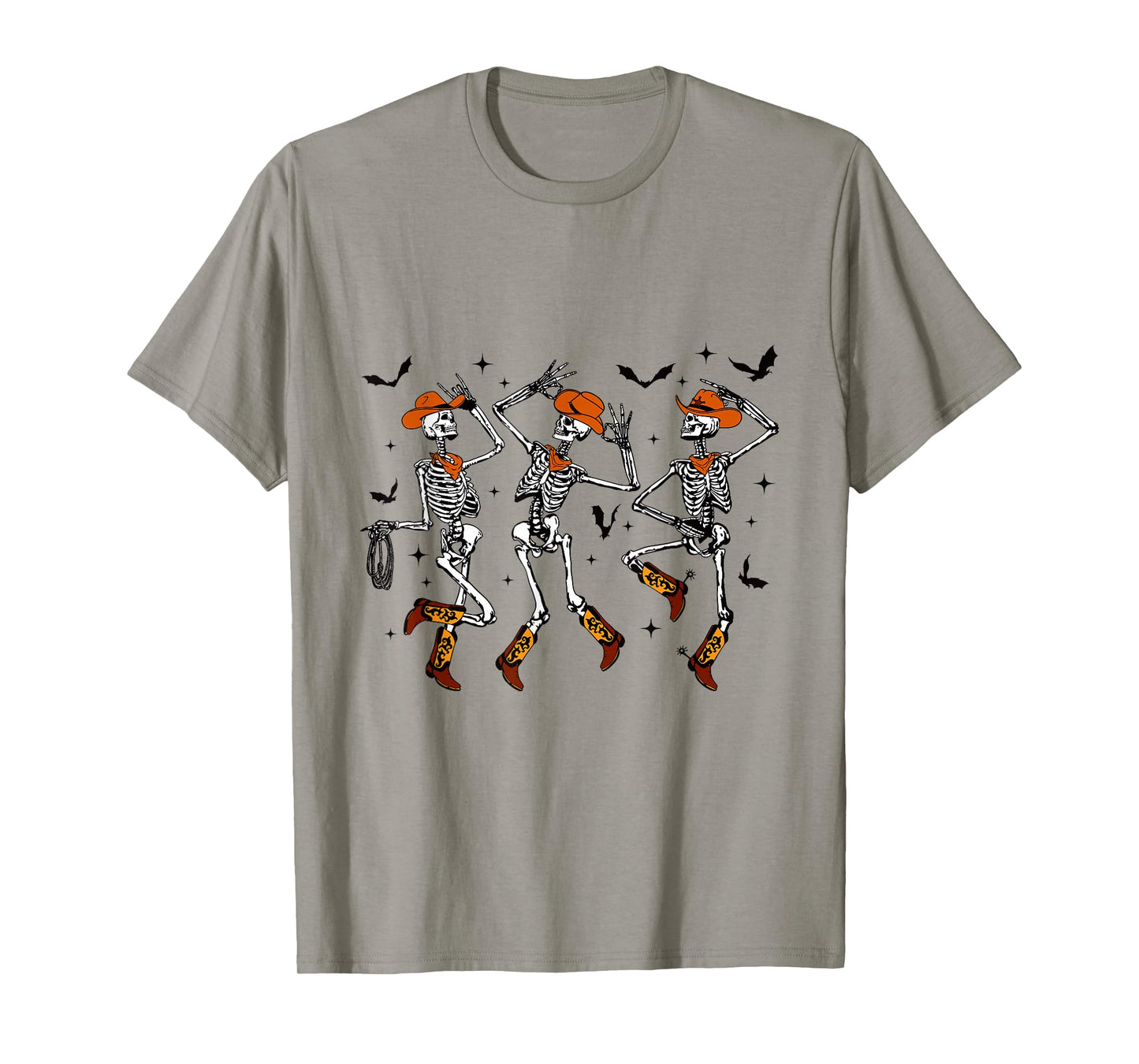 Halloween Dancing Skeleton Funny Halloween Cowboy T-Shirt