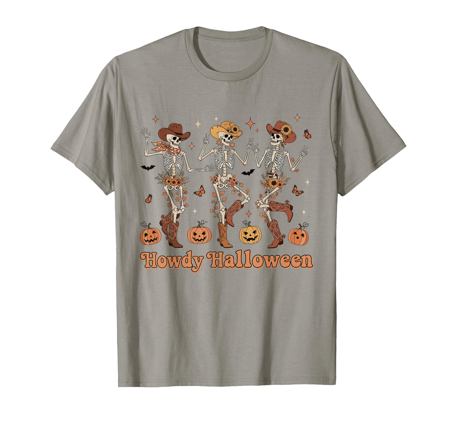 Cowboy Skeleton Dancing Howdy Halloween Western Cowgirl T-Shirt