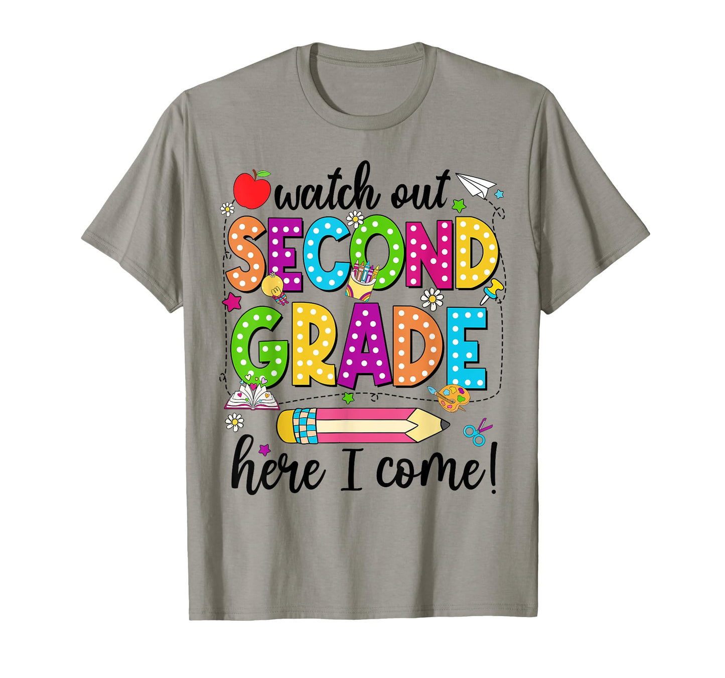 Watch Out Second Grade Back To School Teacher Girls Boys Kid T-Shirt