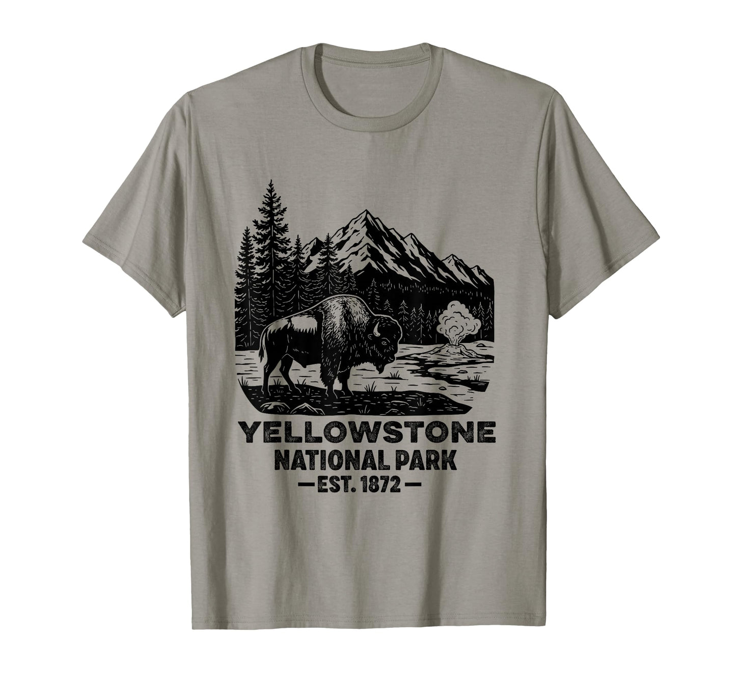 Yellowstone National Park Bison Souvenir Men Women Kids T-Shirt