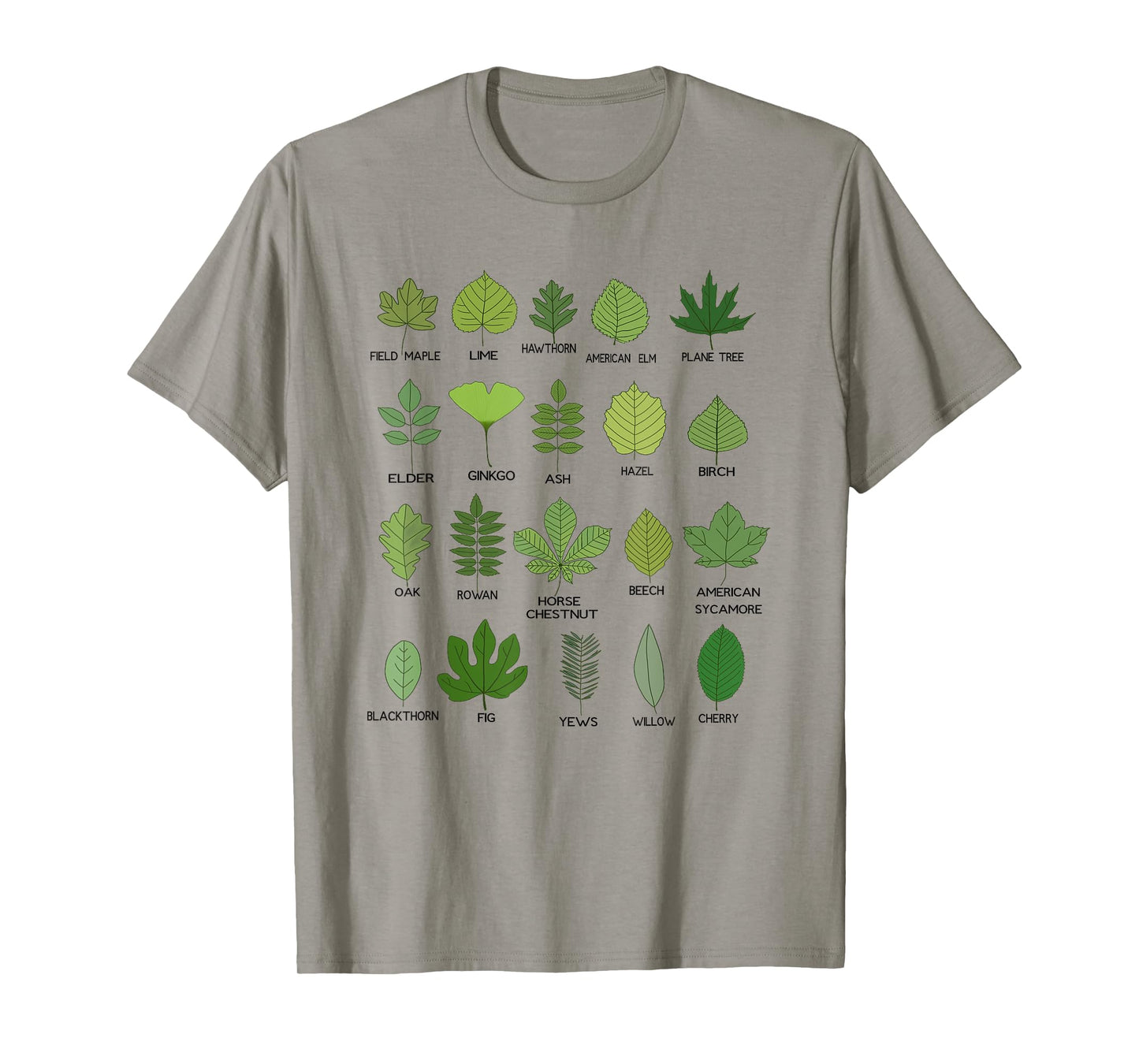 Botanical Beauty, Different Types of Tree Leaves T-Shirt