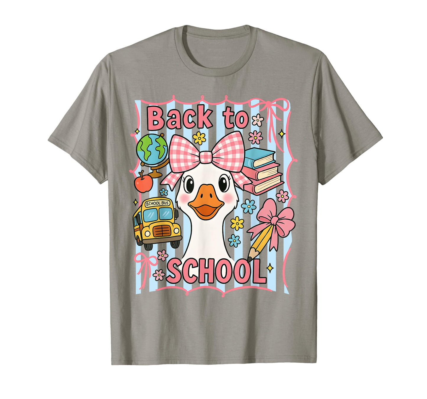 HUGvyn Back to School Goose Teacher Girl First Day Of School T-Shirt