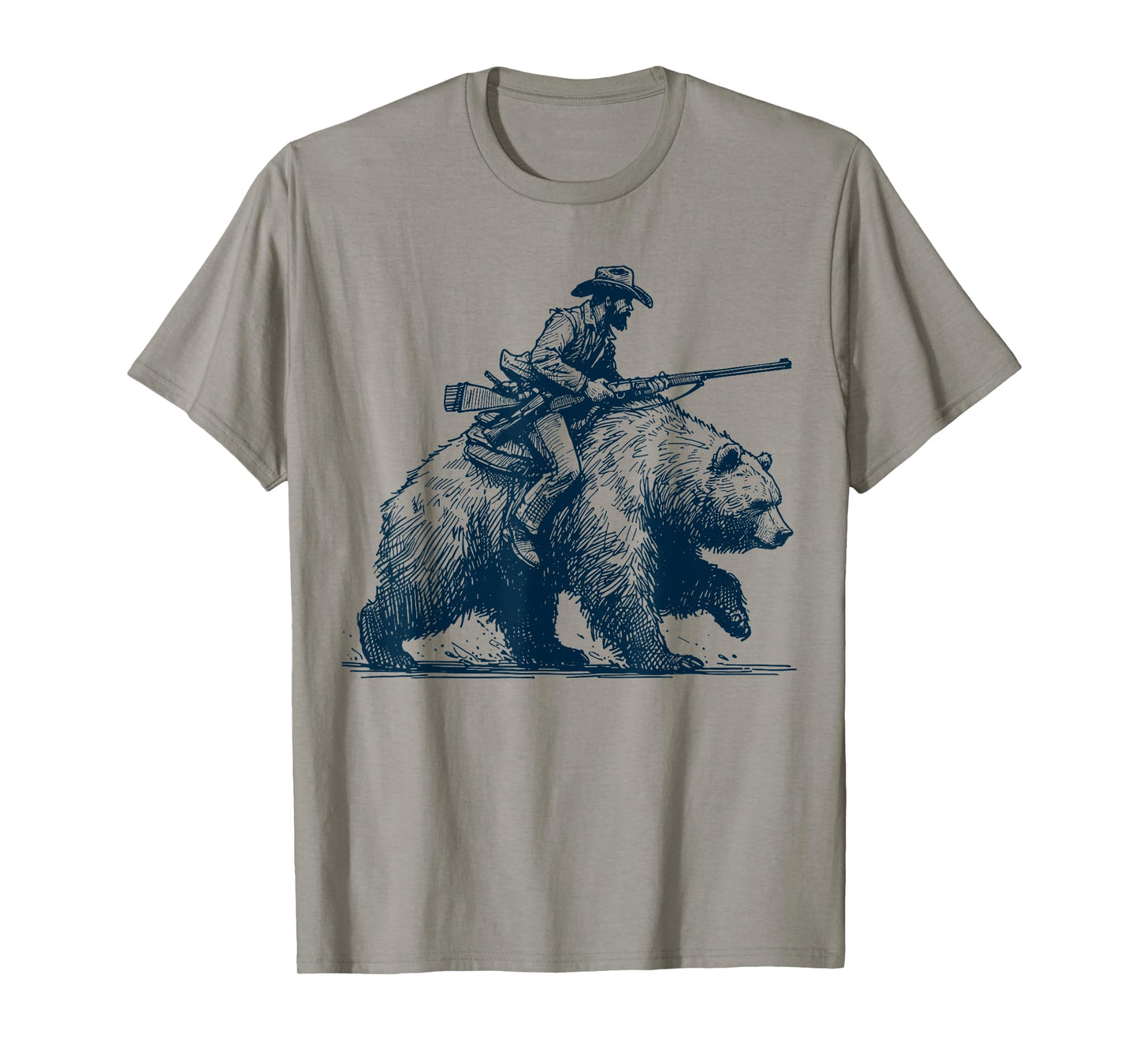 Funny Lumberjack Cowboy Riding on a Bear T-Shirt