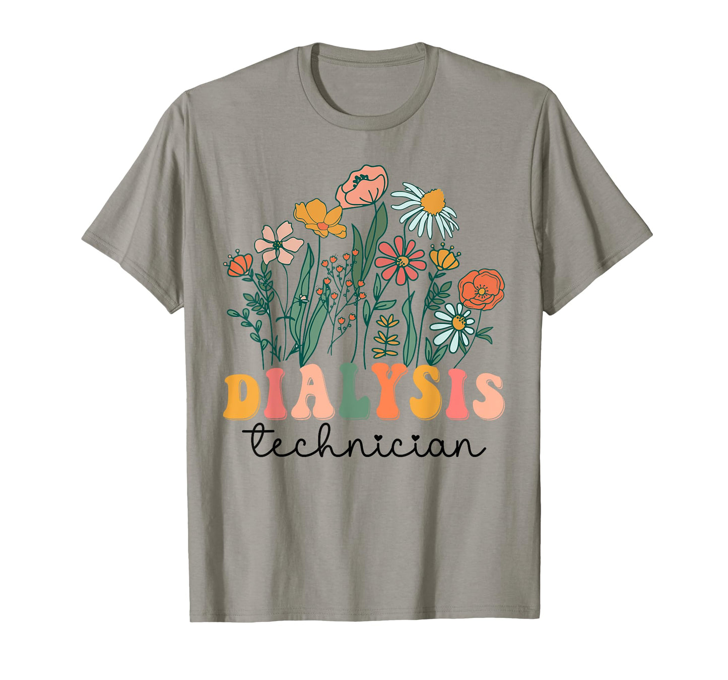 Groovy Wildflower Dialysis Technician Tees T-Shirt