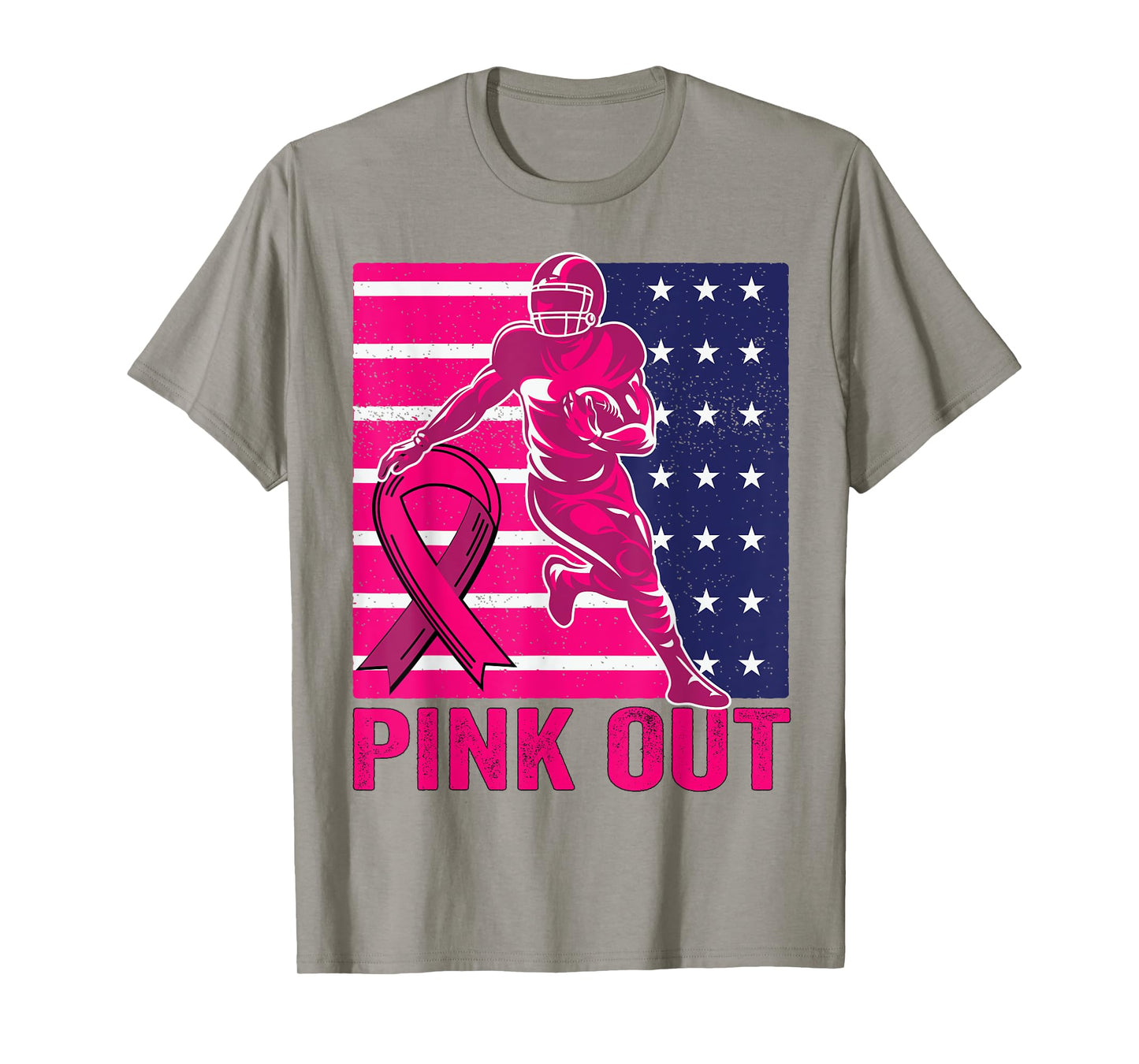 Pink Out Breast Cancer Awareness Football Breast Cancer T-Shirt