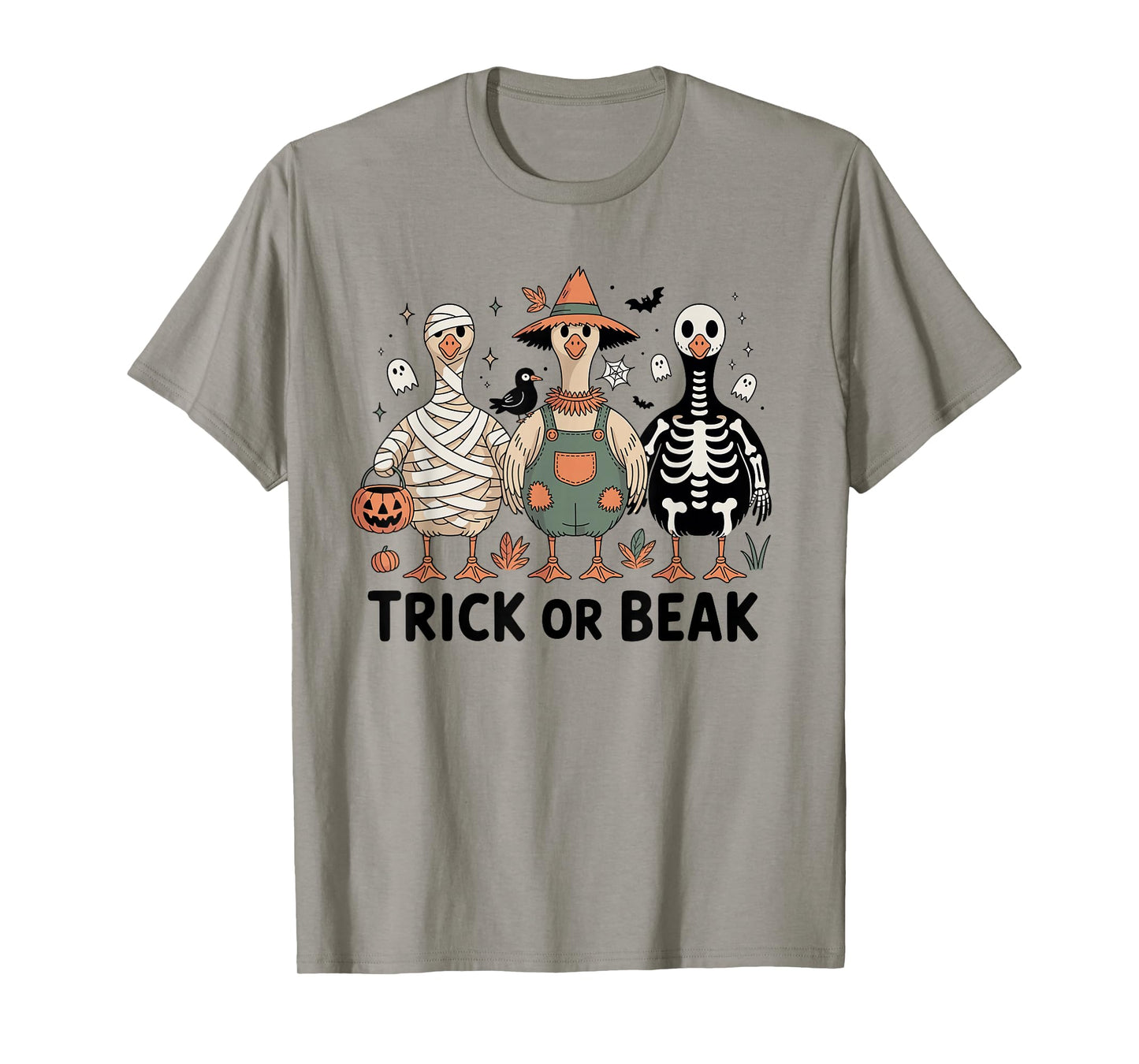 Trick or Beak Funny Goose Trio Halloween Costume Party T-Shirt