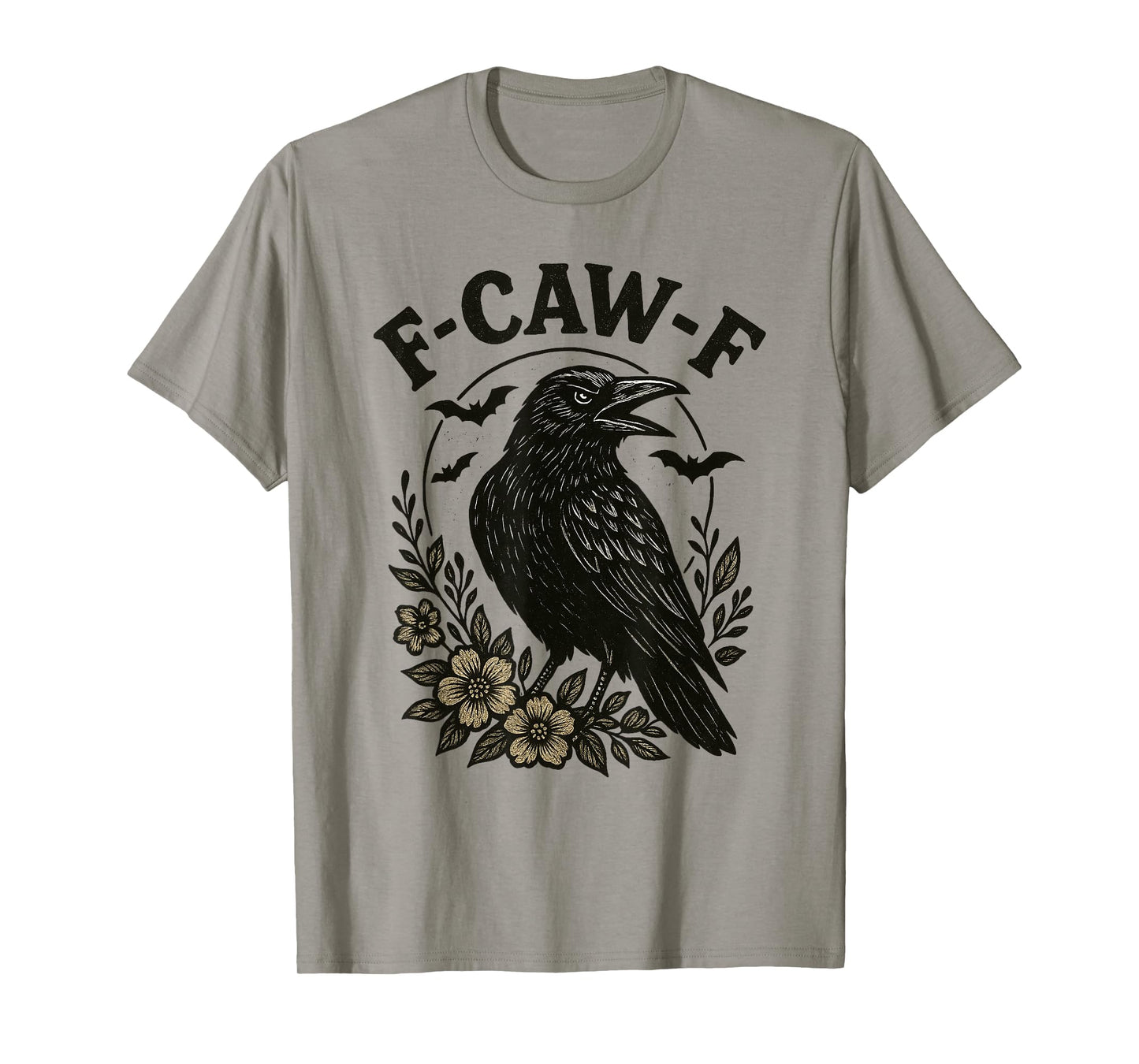 F-Caw-F Black Crow Funny Black Bird Crow Halloween Graphic T-Shirt