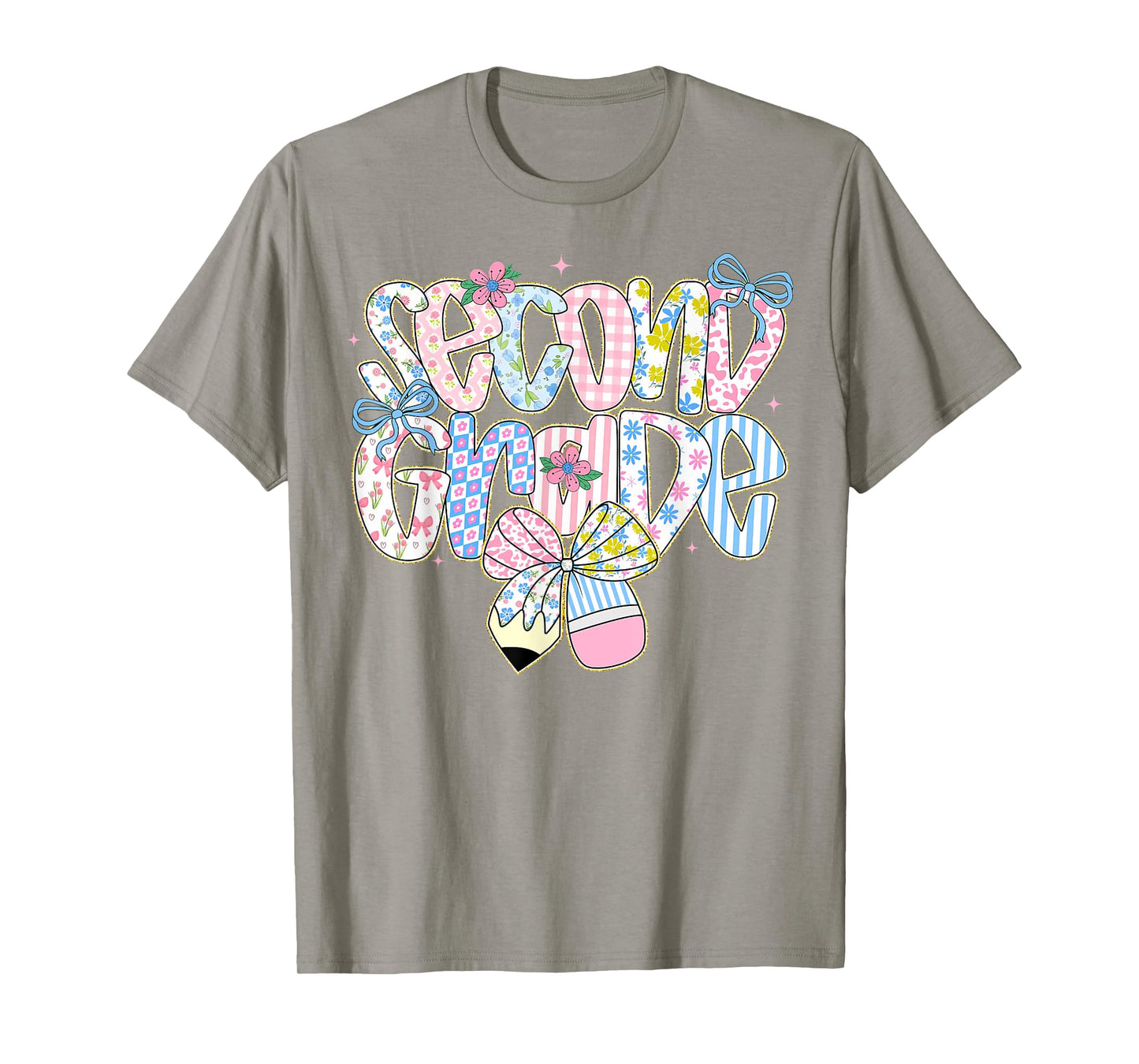 Preppy Back To School Floral 2nd Grade Coquette Girl Kids T-Shirt