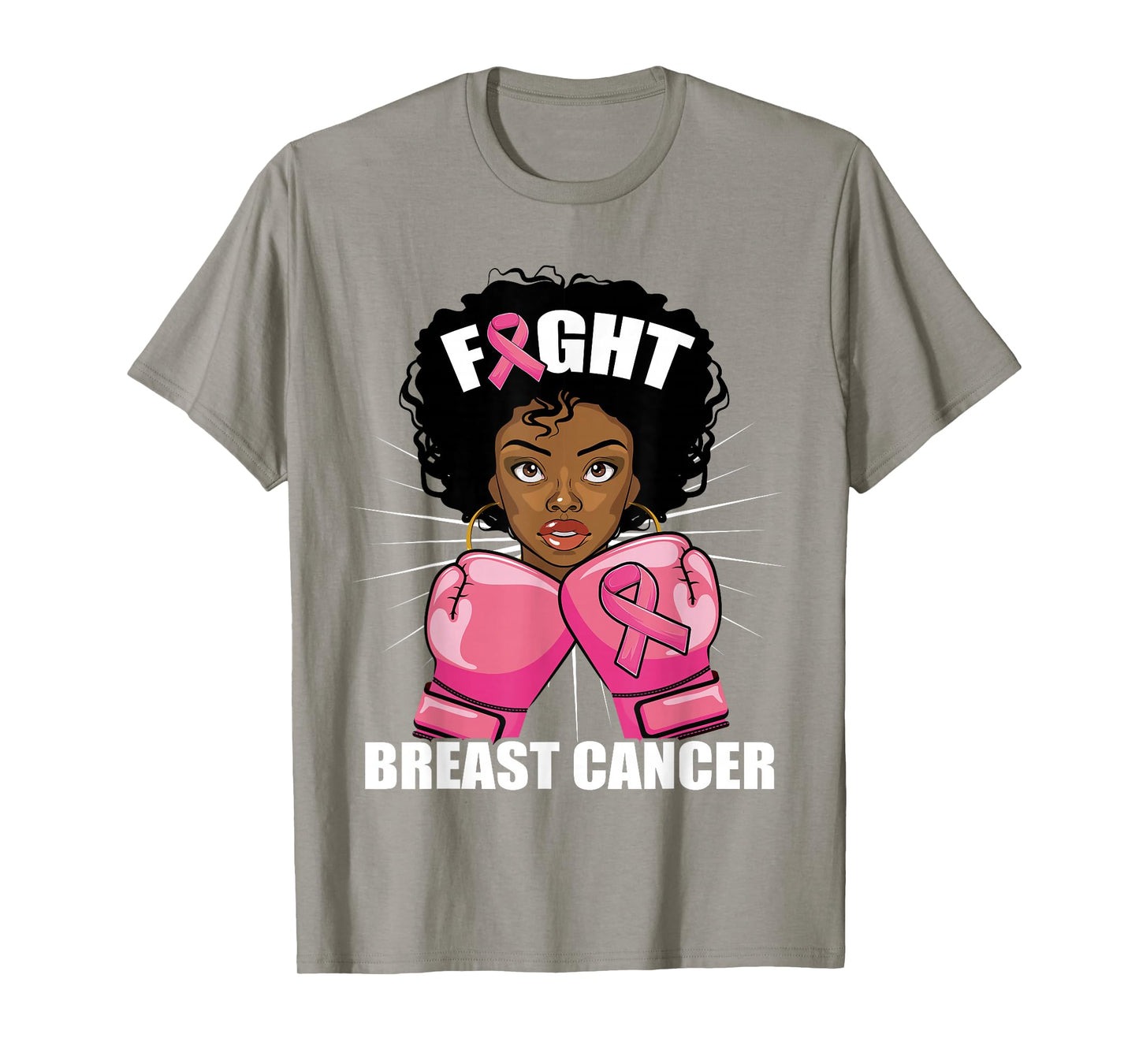 Fight Breast Cancer Awareness African American Black Women T-Shirt