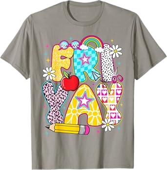 Happy Friyay Teacher Student Girls Kids Friday Weekend Trips T-Shirt