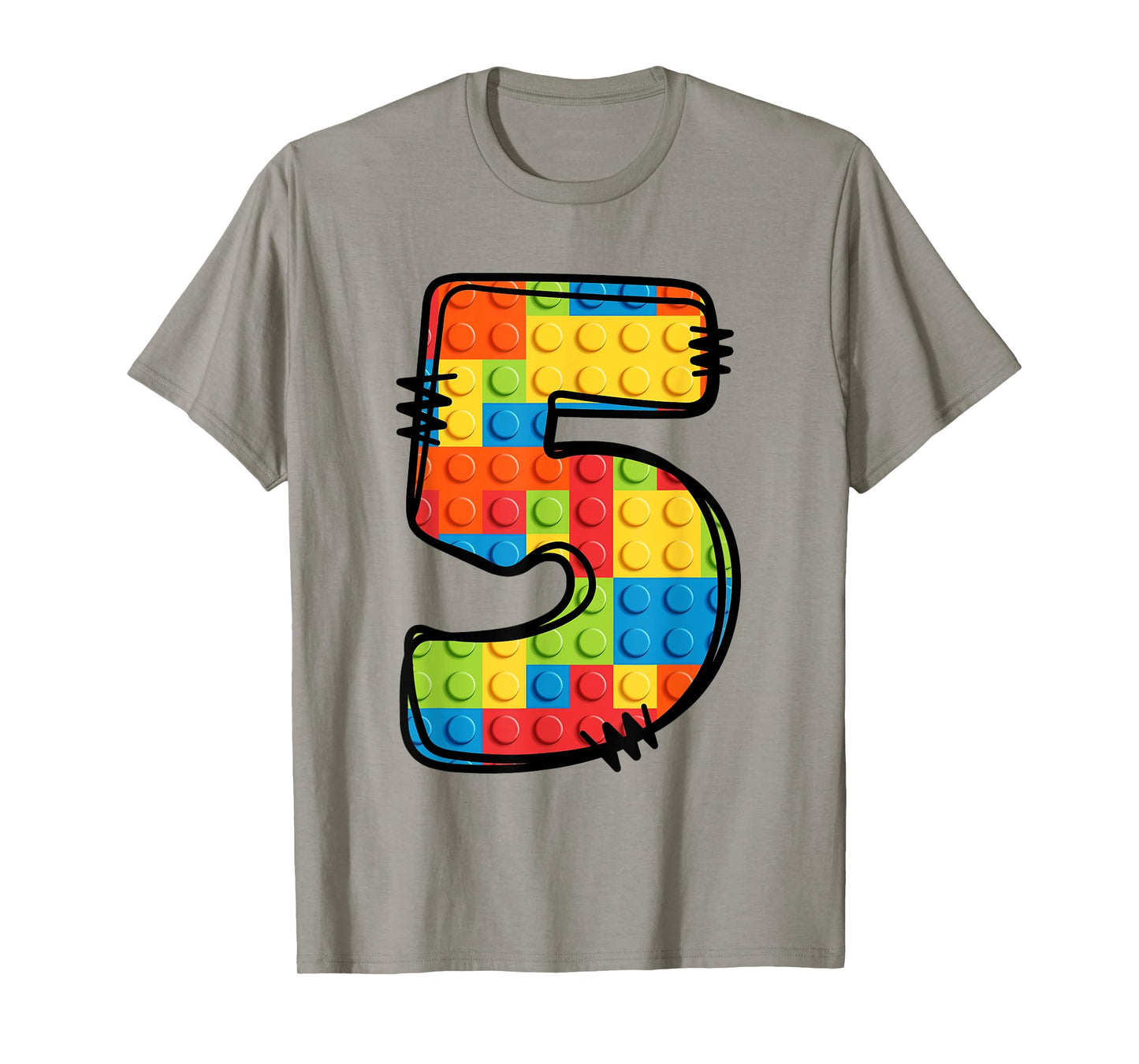 5 Year Old Blocks Building Master Builder 5th Birthday T-Shirt