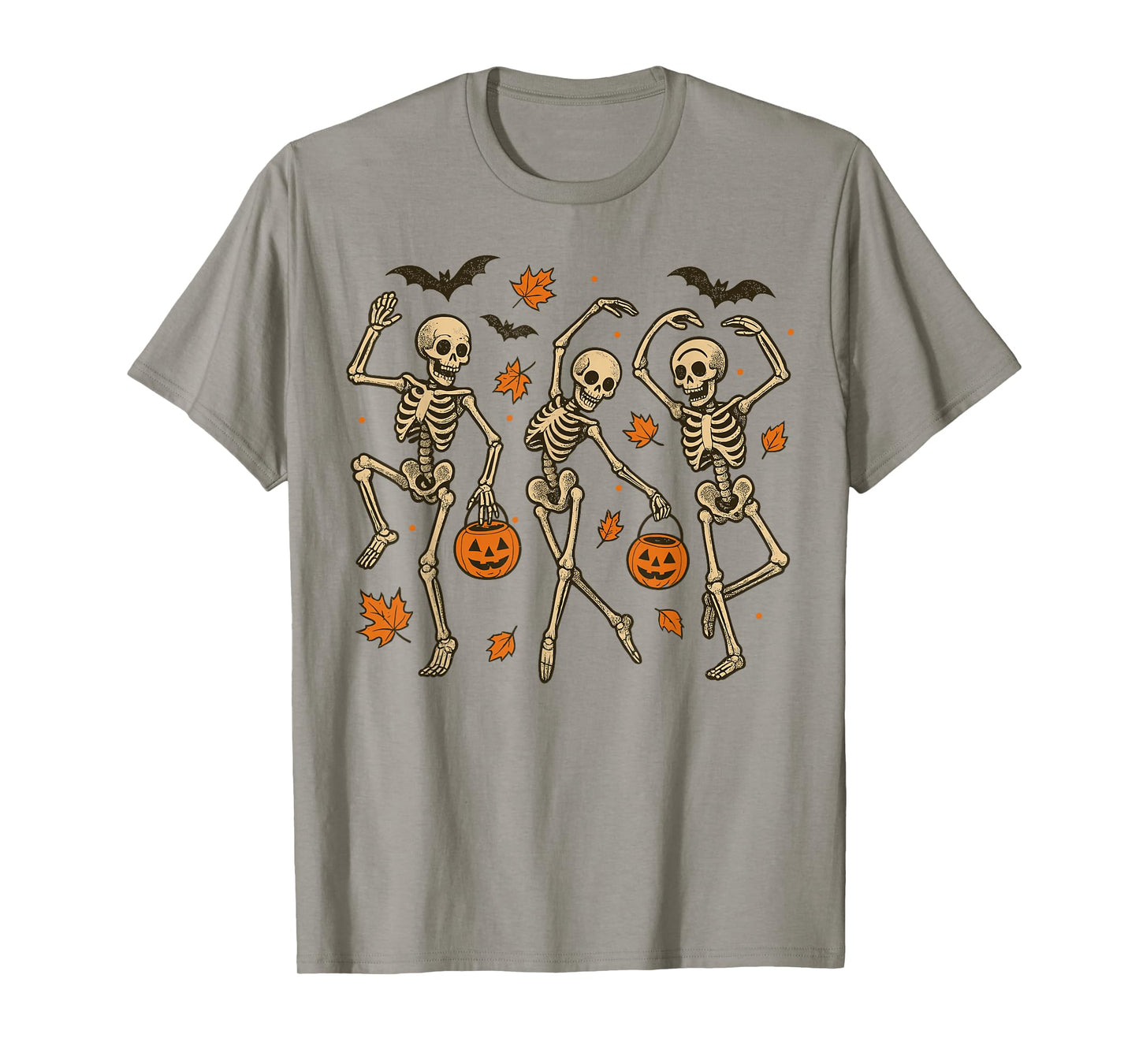 Halloween Dancing Skeleton Pumpkin Retro Halloween T-Shirt