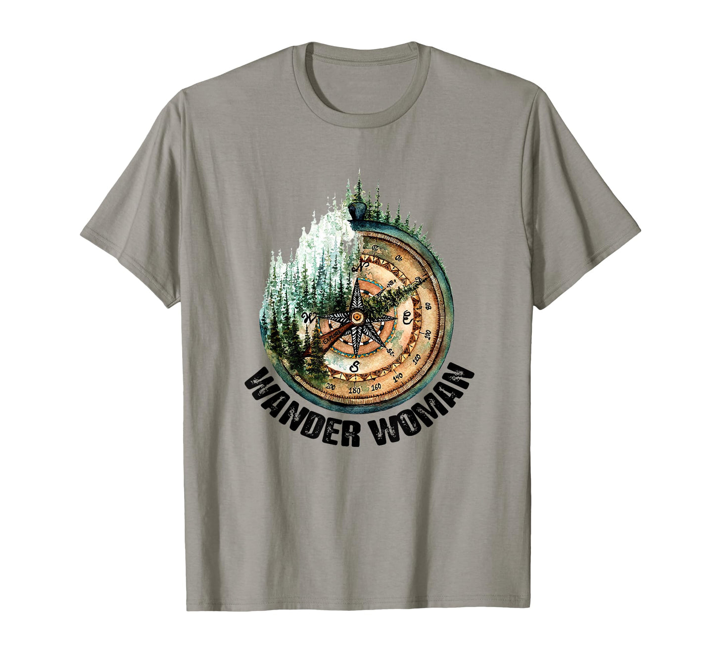 Wander Woman Exploring Go Outside Camping Hiking Lover T-Shirt