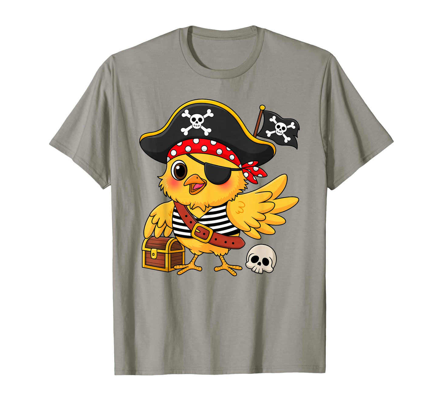 Chicken Halloween Costume Men Women Farmer Chicken Pirate T-Shirt