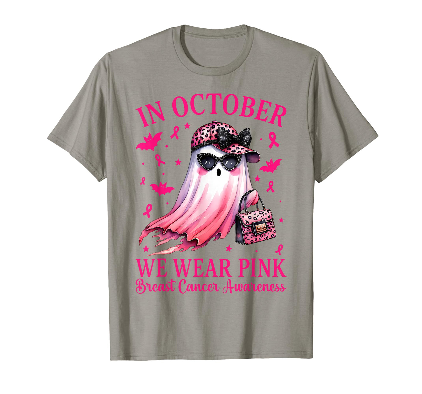 Breast Cancer Halloween Women in October We Wear Pink T-Shirt