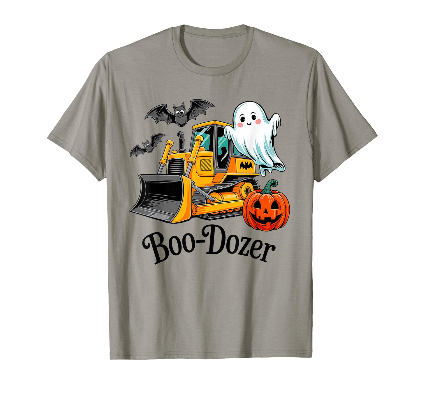Halloween Bulldozer Construction Trucks Ghost Halloween Kids T-Shirt