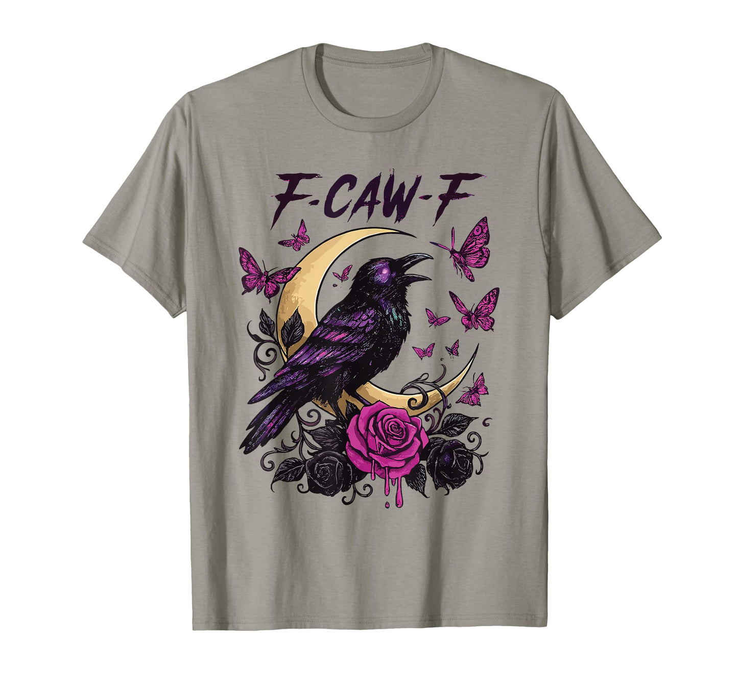 F-Caw-F Halloween Crow Funny Dark Raven Theme T-Shirt