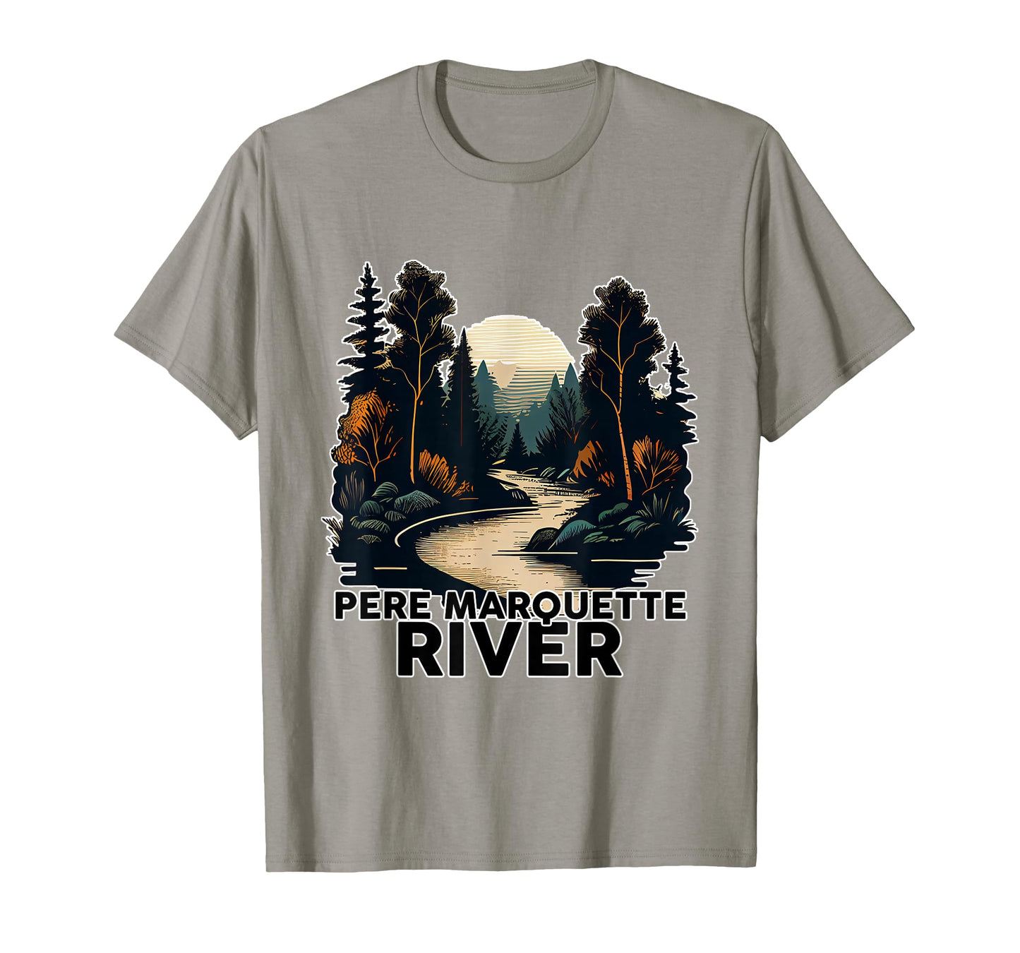 Pere Marquette River T-Shirt Retro River Pere Marquette T-Shirt