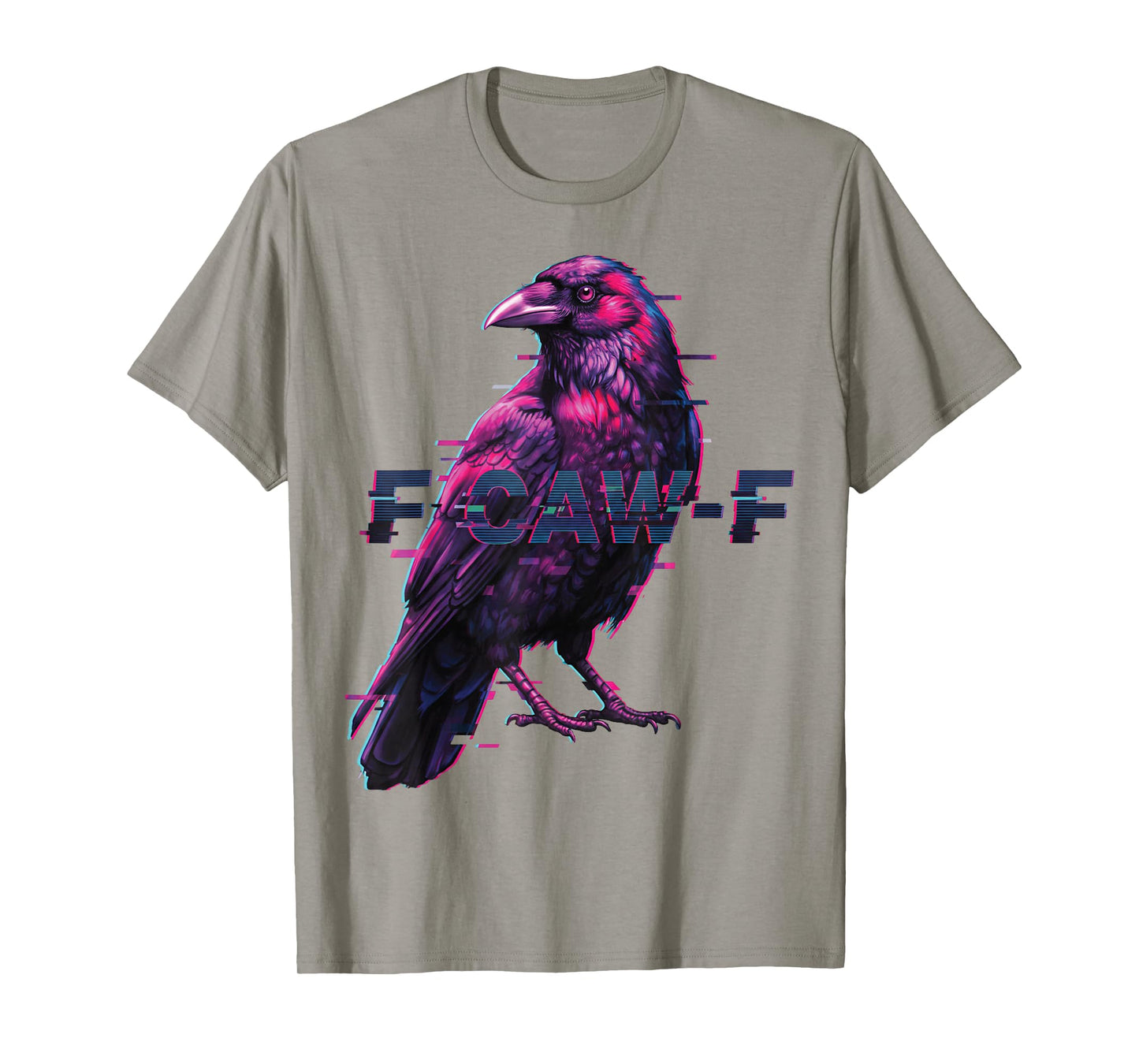 F-Caw-F Black Crow Funny Black Bird Moon Gothic Adult Humor T-Shirt