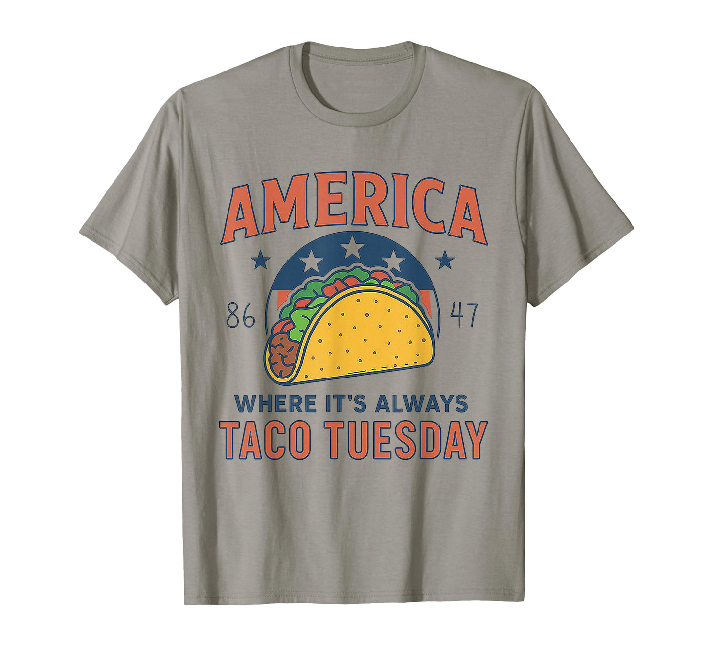 Retro America Where It's Always Taco Tuesday 4th Of July T-Shirt