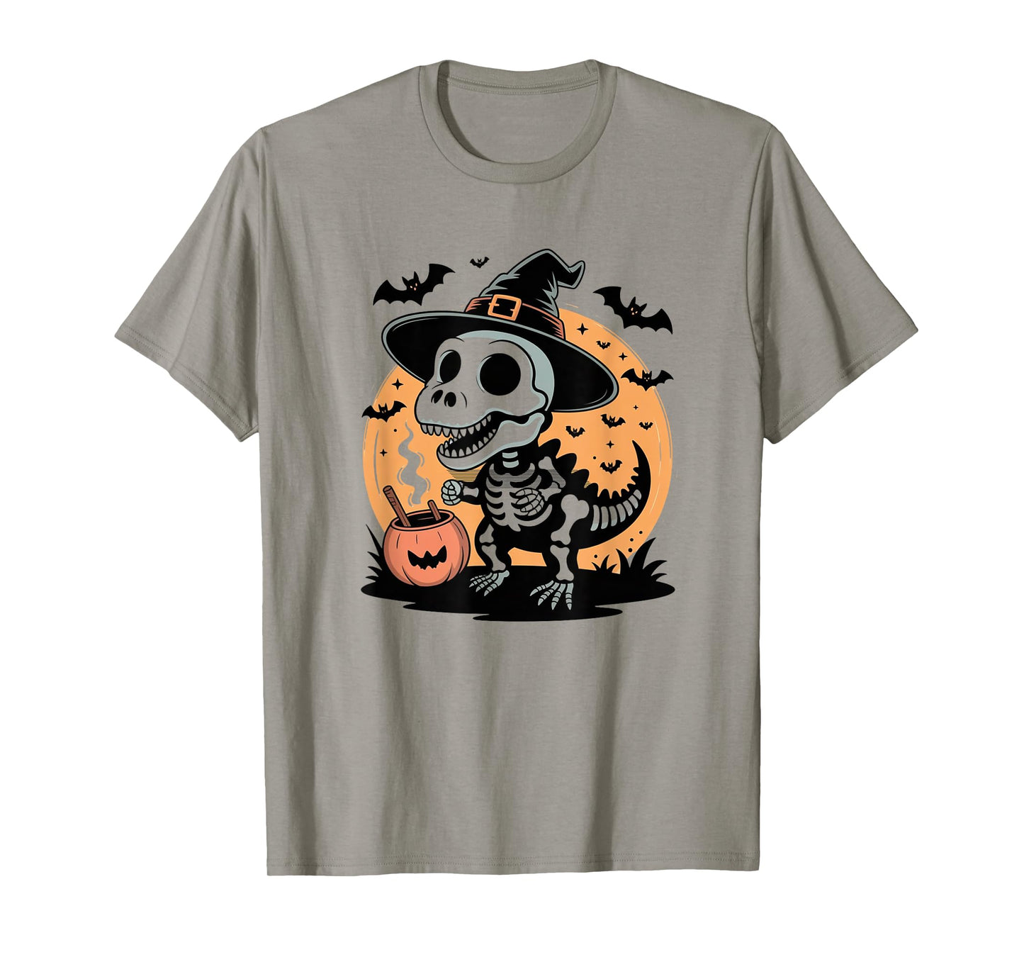 Halloween Skeleton Dinosaur Kids Man T-Shirt
