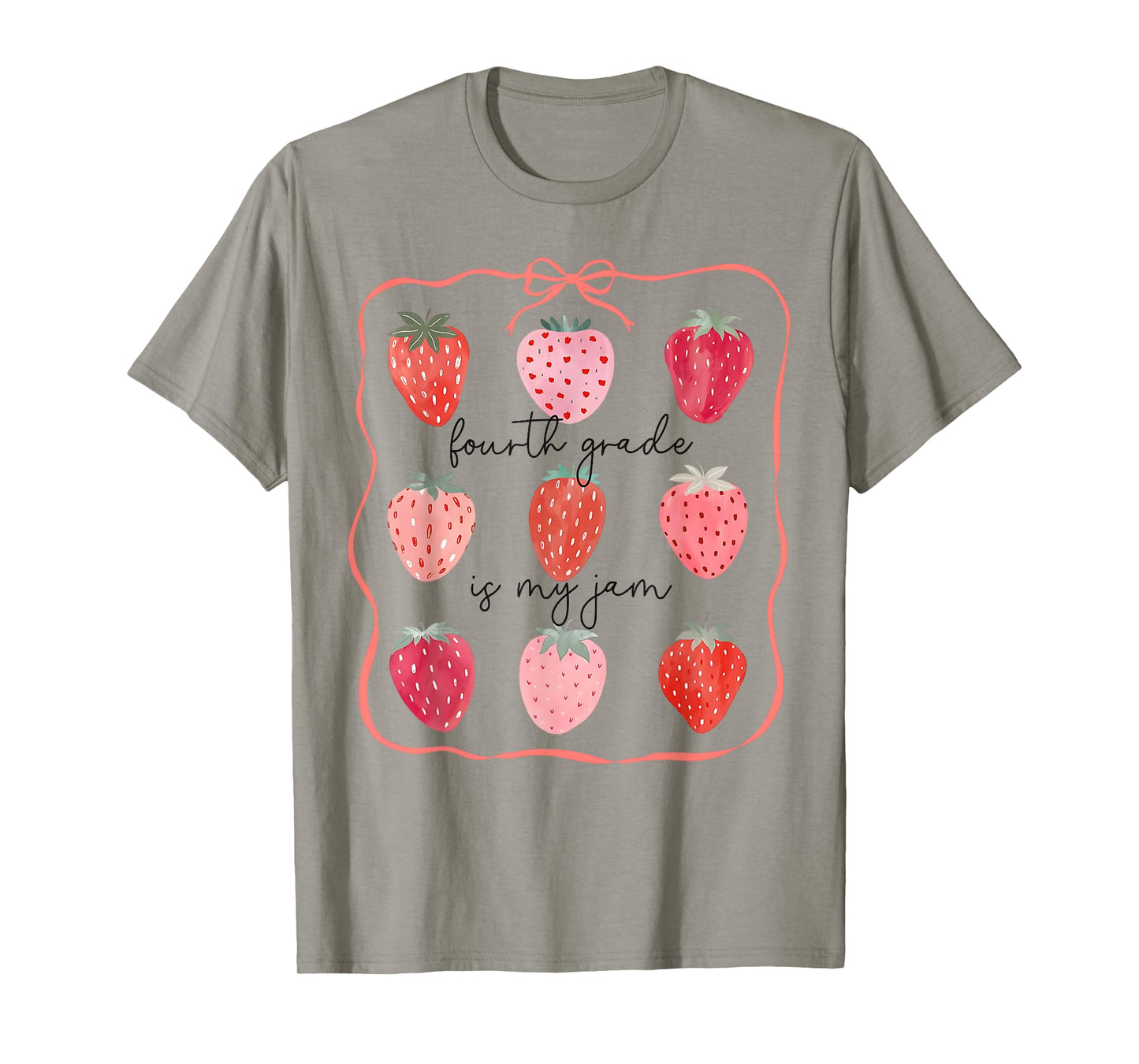 Fourth Grade Is My Jam 4th Grade Strawberry Back to School T-Shirt