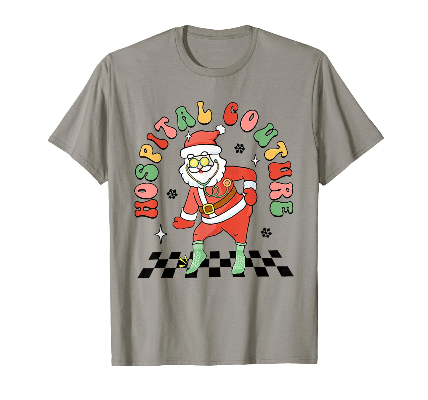 Non Slip Socks Emergency Room Hospital Couture Socks Xmas T-Shirt