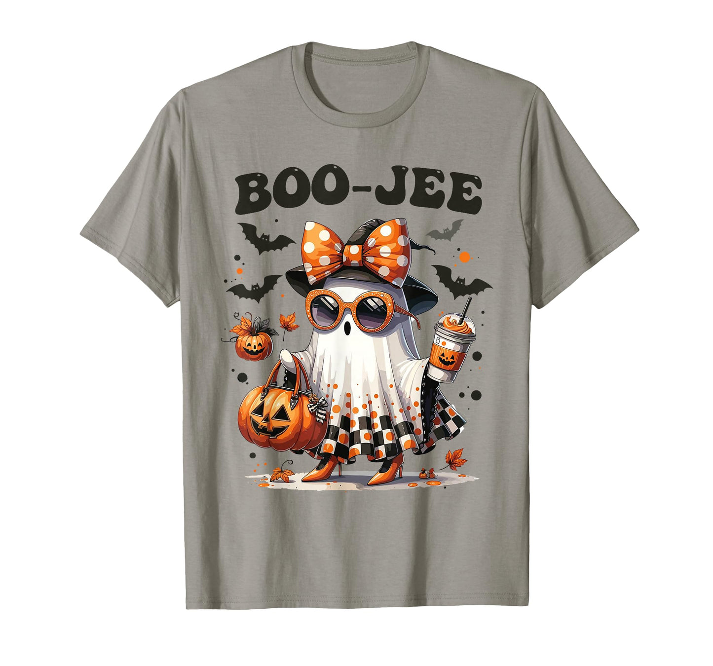Boujee Boo-JEE Ghost Pumpkin Halloween Ghost Spooky Season T-Shirt