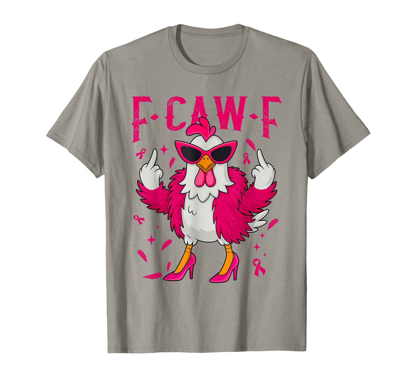 F-Caw-F Rooster Meme Funny Chicken Humor Joke FCAWF Cancer T-Shirt