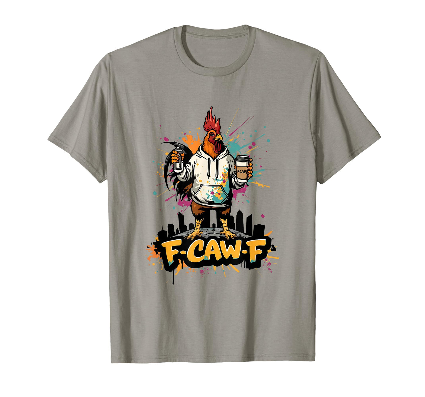 F-CAW-F Crow Roosted Funny Graphic Tee Dark Humor T-Shirt