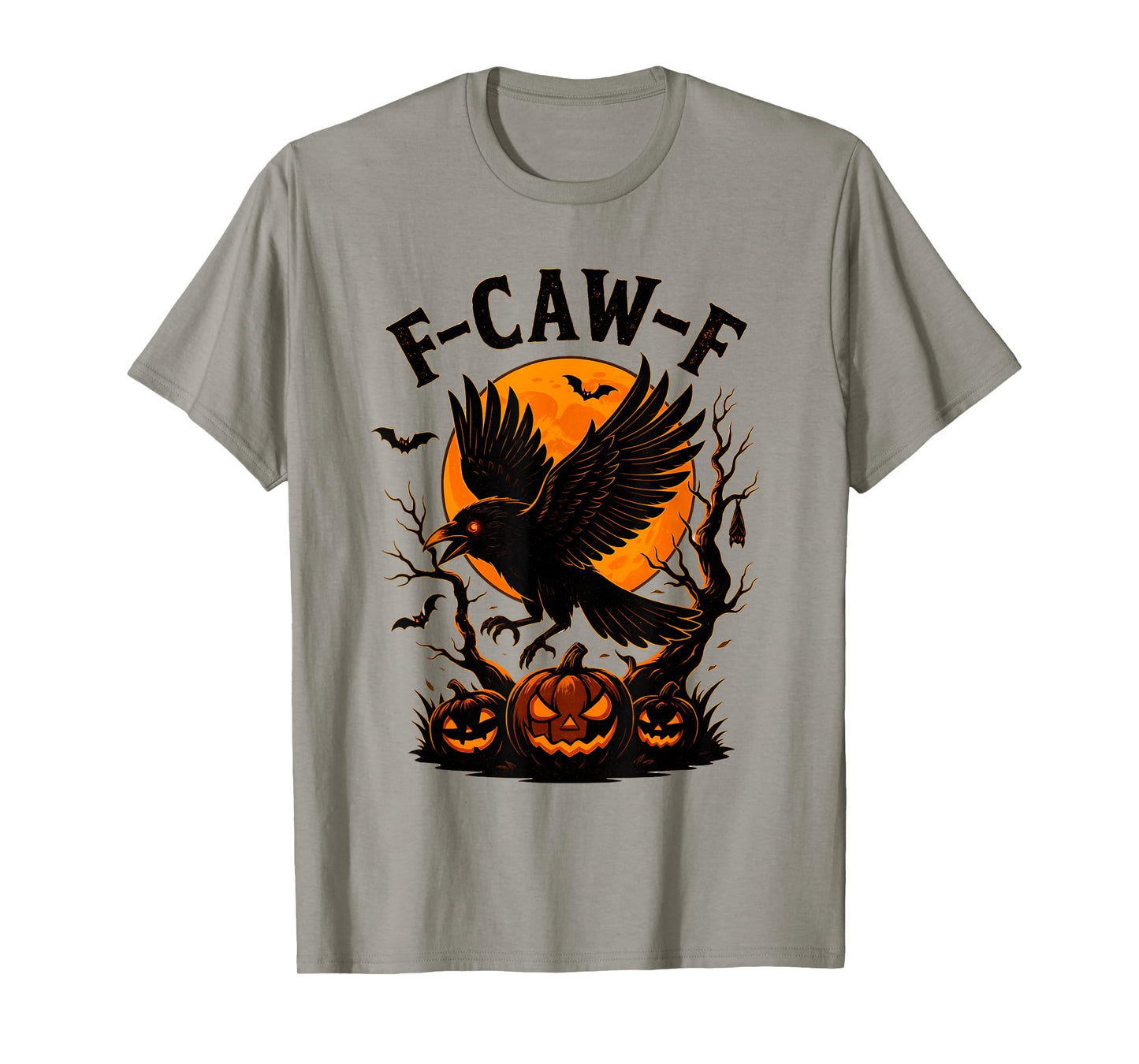 Halloween F Caw F Black Crow Funny F-Caw-F Gothic Bird Raven T-Shirt