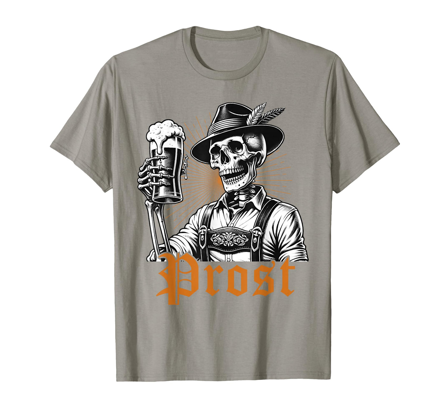 Oktoberfest Skeleton Prost German Beer Festival Men Women T-Shirt