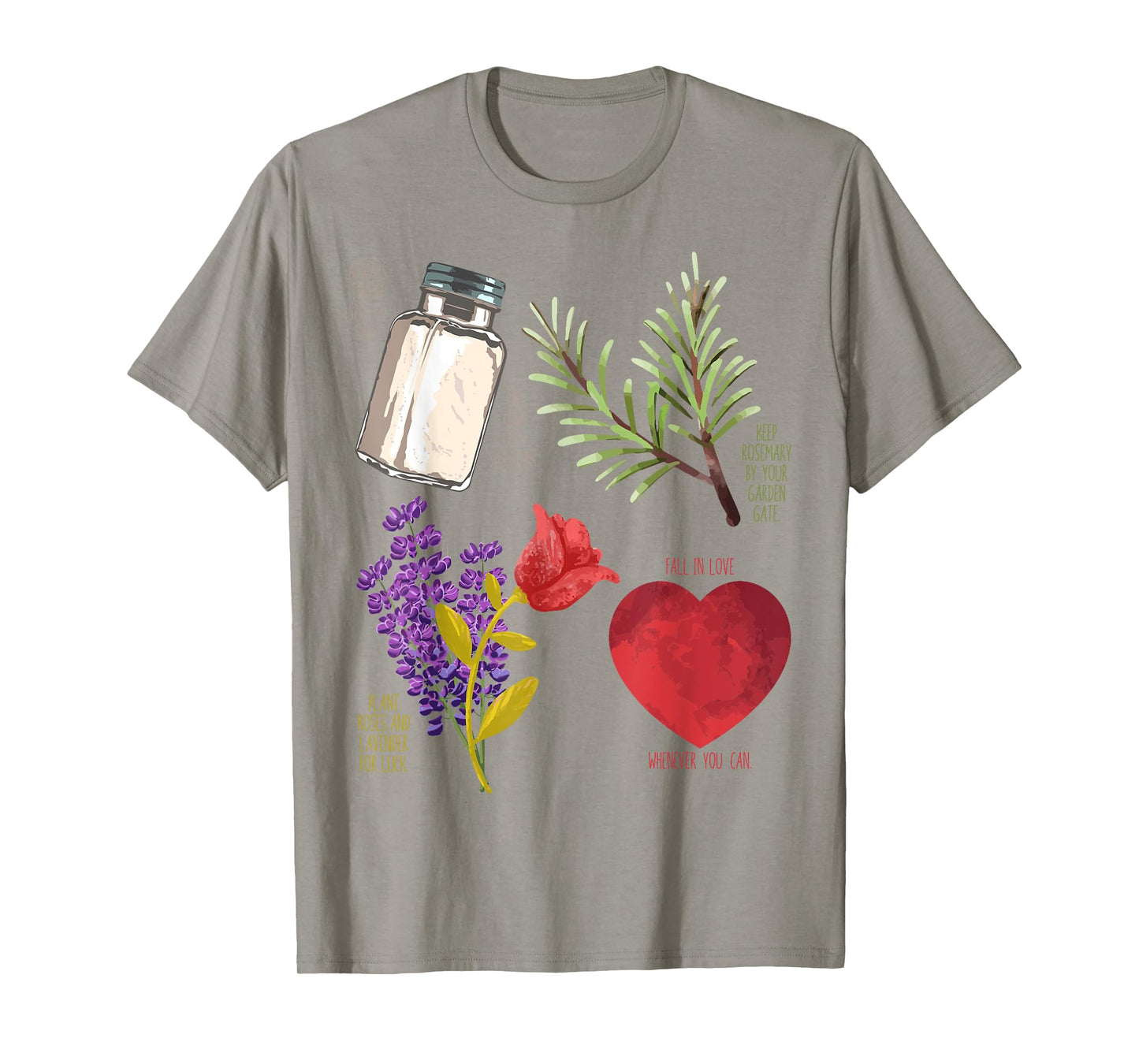 Practical Magic Salt Rosemary Lavender Love Witch Pagan T-Shirt